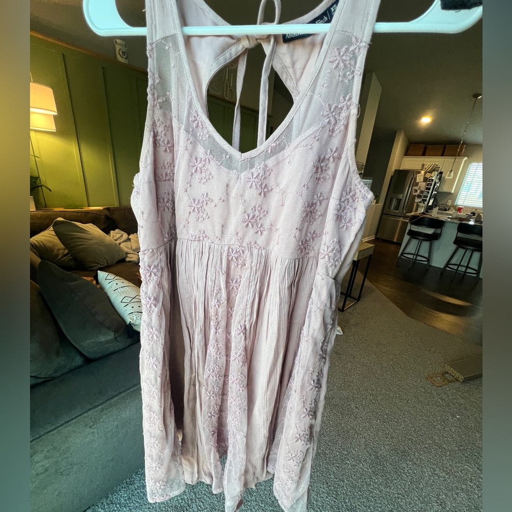 Dusty pink mauve boho dress